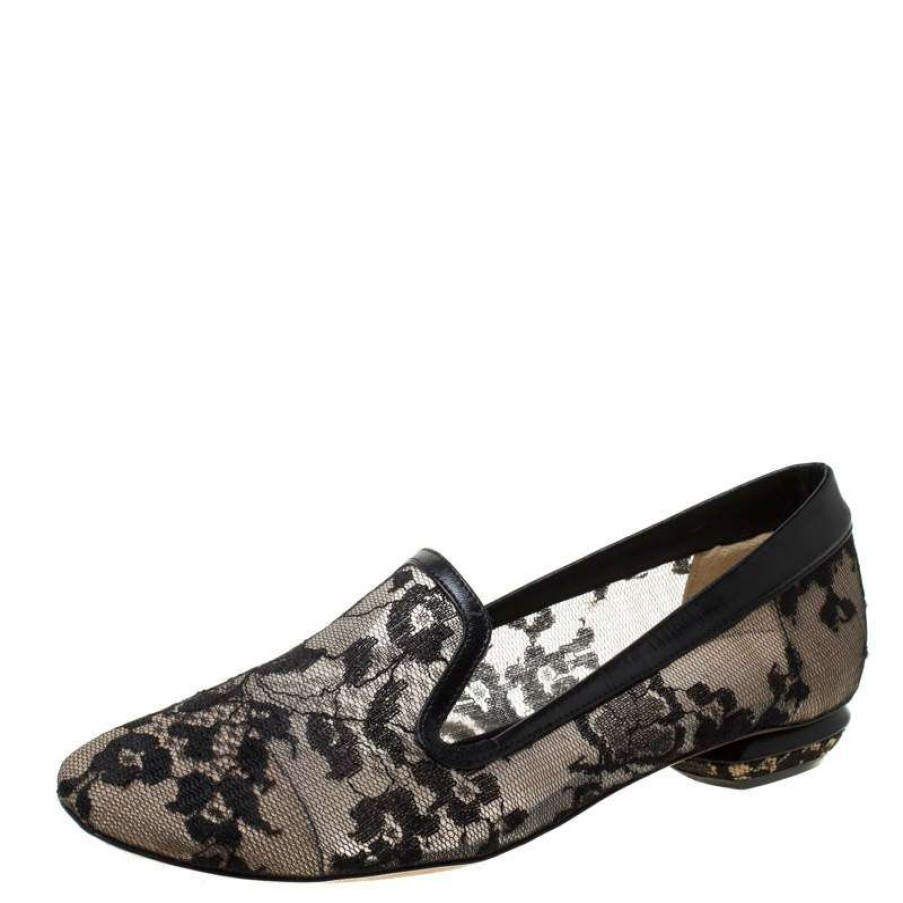 Women'S Shoes * | Nicholas Kirkwood Lace Casati Ballet Flats Size 36 For Women Black