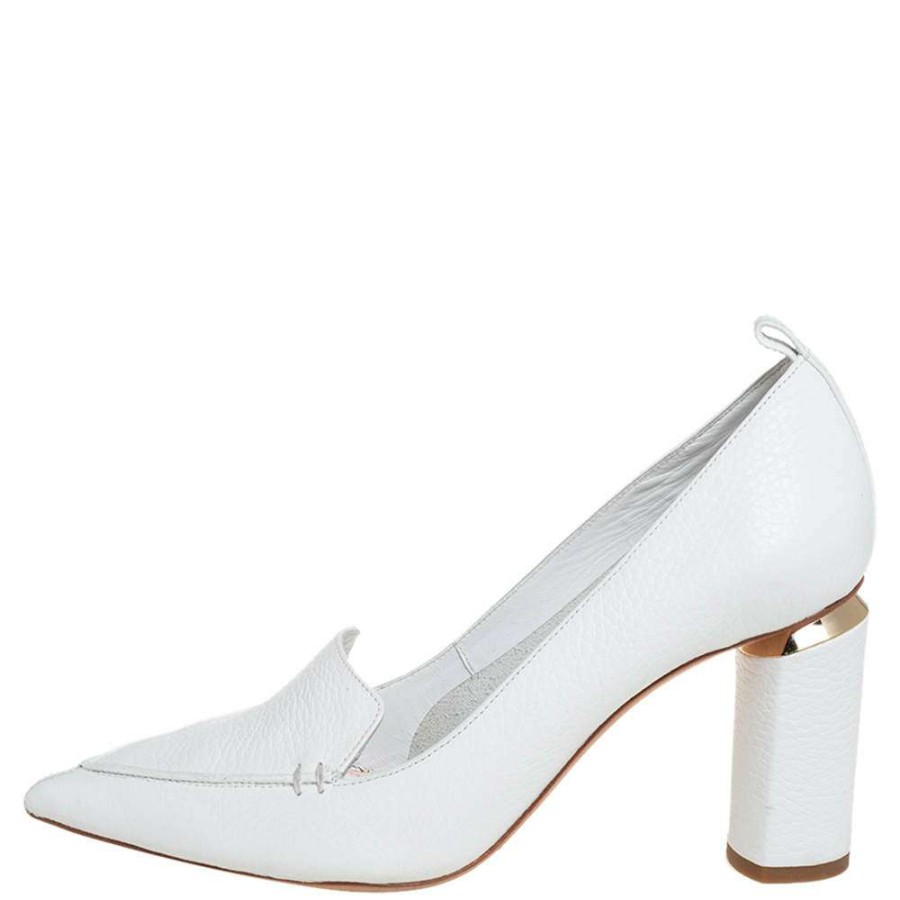 Women'S Shoes * | Nicholas Kirkwood Leather Beya Pumps Size 37.5 For Women White