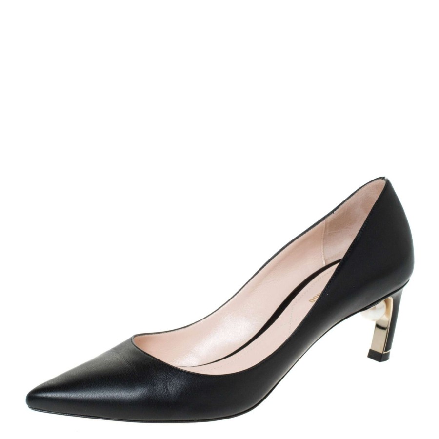 Women'S Shoes * | Nicholas Kirkwood Leather Maeva Pumps Size 38 For Women Black