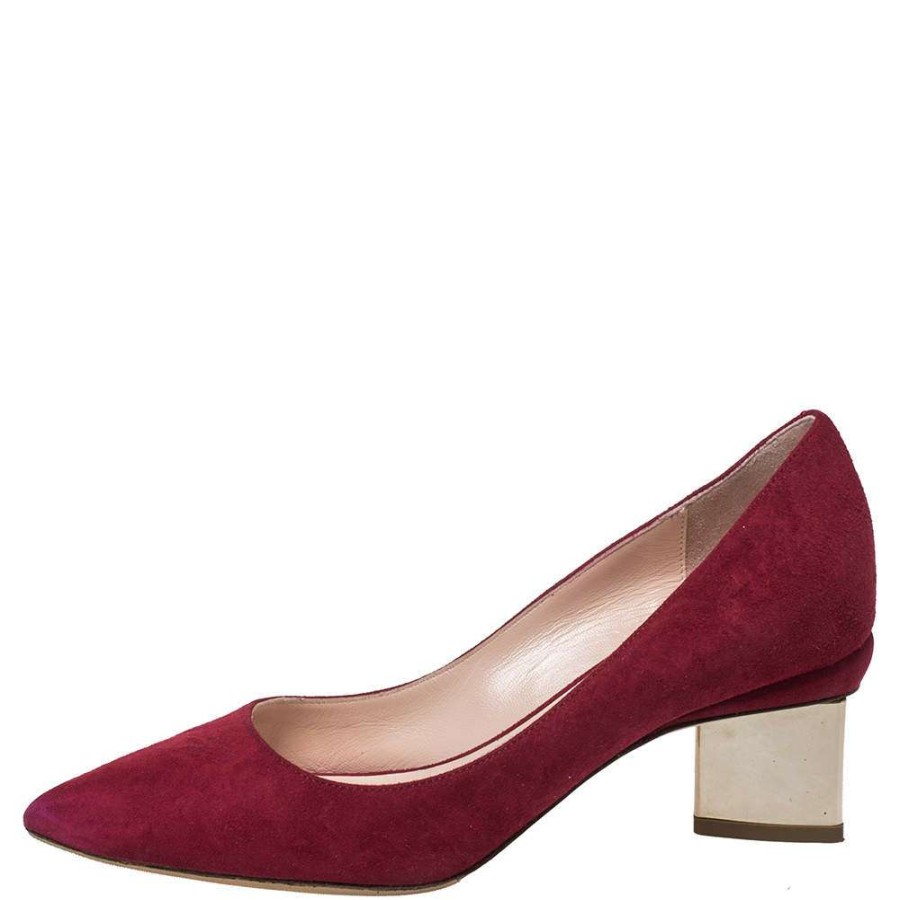 Women'S Shoes * | Nicholas Kirkwood Suede Prism Pumps Size 35 For Women Red